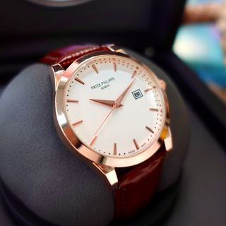 Đồng hồ nam Pentak size 40mm mặt kính đá khoáng chống nước chống xước dây da có lịch ngày - MR WATCH CS3