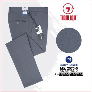 Quần âu nam slimfit 2573 vải bóng co giãn | nhiều màu size 49 -85kg