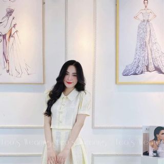 Đầm áo và váy vải xốp hoa dập nổi