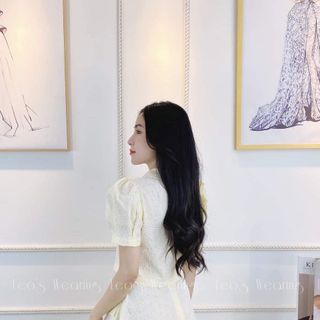 Đầm áo và váy vải xốp hoa dập nổi