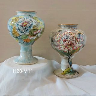Bình chân ly gốm sứ Bát Tràng Duy Anh