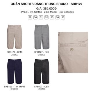 Quần Short nam Bruno dáng classic| nhiều màu - co giãn