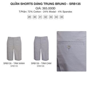Quần Short nam Bruno dáng classic| nhiều màu - co giãn