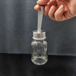 Chai Đựng Nước Thủy Tinh 150ML có dây treo nắp thiếc vặn - Bình Thủy Tinh Đựng Nước ,sữa, trà, cafe - Chai Thủy Tinh Đựng Nước Ép – Chai Detox