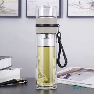 Bình thủy tinh lọc trà 2 lớp