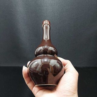Nậm Rượu Hồ Lô Bát Tràng 350ML gốm men sứ cao cấp – màu nâu đỏ - Nậm Rượu Đẹp cho giới sành tửu chất lượng đảm bảo – Nậm Đựng Rượu Hồ Lô (L6)