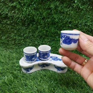 Bộ Ly Cúng Bàn Thờ Gốm Sứ Bát Tràng cao cấp (bộ khay 3 ly) – Bộ Ly Cúng Ông Địa – Đồ Thờ Cúng tráng men sứ - Đồ Thờ Bát Tràng chất lượng đảm bảo