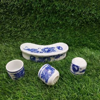 Bộ Ly Cúng Bàn Thờ Gốm Sứ Bát Tràng cao cấp (bộ khay 3 ly) – Bộ Ly Cúng Ông Địa – Đồ Thờ Cúng tráng men sứ - Đồ Thờ Bát Tràng chất lượng đảm bảo