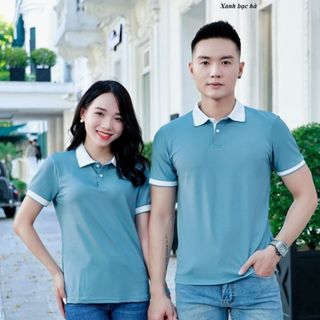 ÁO PHÔNG POLO NAM NỮ CỔ PHỐI MÀU