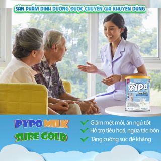SỮA BỘT PYPOMILK SURE GOLD HỖ TRỢ PHỤC HỒI VÀ BỒI BỔ SỨC KHỎE CHO NGƯỜI BỆNH, SAU BỆNH, SAU PHẪU THUẬT VÀ PHỤ NỮ SAU SINH - HỘP 900 G