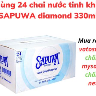 Thùng 24 chai nước tinh khiết SAPUWA diamond 330ml / Lốc 6 chai nước tinh khiết SAPUWA diamond 330ml giá sỉ