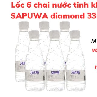 Thùng 24 chai nước tinh khiết SAPUWA diamond 330ml / Lốc 6 chai nước tinh khiết SAPUWA diamond 330ml