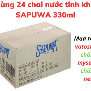 Thùng 24 chai nước tinh khiết SAPUWA 330ml / Lốc 6 chai nước tinh khiết SAPUWA 330ml giá sỉ