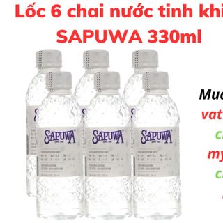 Thùng 24 chai nước tinh khiết SAPUWA 330ml / Lốc 6 chai nước tinh khiết SAPUWA 330ml