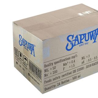 Thùng 24 chai nước tinh khiết SAPUWA 500ml / Lốc 6 chai nước tinh khiết SAPUWA 500ml