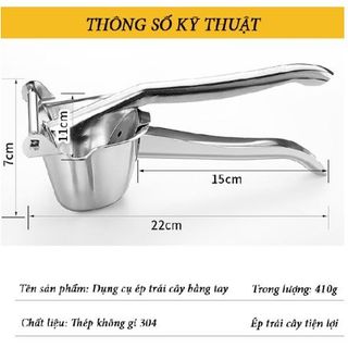 Máy Vắt Cam Chanh ép Nước Rau Củ Cầm Tay Tại Nhà Bằng Nhôm Siêu Bền Chống Gỉ Sét - Dụng Cụ ép Hoa Quả Trái Cây