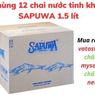 Thùng 12 chai nước tinh khiết SAPUWA 1500ml / Lốc 6 chai nước tinh khiết SAPUWA 1.5L