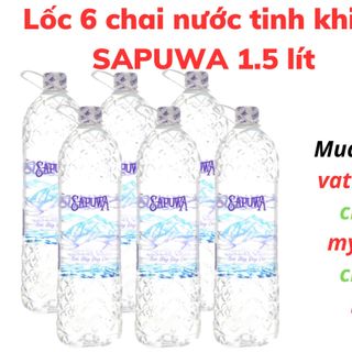 Thùng 12 chai nước tinh khiết SAPUWA 1500ml / Lốc 6 chai nước tinh khiết SAPUWA 1.5L