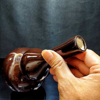 Nậm Rượu Bát Tràng 500ML gốm men sứ cao cấp mẫu Hồ Lô cao màu nâu đỏ - Nậm Rượu Đẹp cho giới sành tửu – Nậm Rượu 500ML chất lượng đảm bảo – Nậm Đựng Rượu (L1)