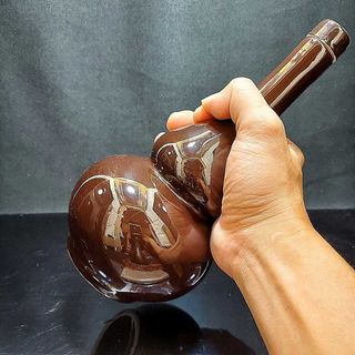 Nậm Rượu Bát Tràng 500ML gốm men sứ cao cấp mẫu Hồ Lô cao màu nâu đỏ - Nậm Rượu Đẹp cho giới sành tửu – Nậm Rượu 500ML chất lượng đảm bảo – Nậm Đựng Rượu (L1)