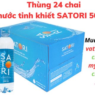 Thùng 24 chai nước tinh khiết SATORI 500ml / Lốc 6 chai nước tinh khiết SATORI 500ml