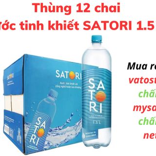 Thùng 12 chai nước tinh khiết SATORI 1.5 lít / Lốc 6 chai nước tinh khiết SATORI 1500ml