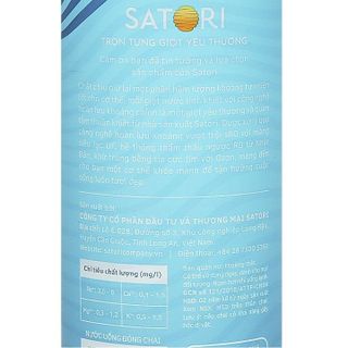 Thùng 12 chai nước tinh khiết SATORI 1.5 lít / Lốc 6 chai nước tinh khiết SATORI 1500ml