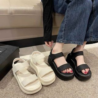dép sandal quai ngang đế bánh mì