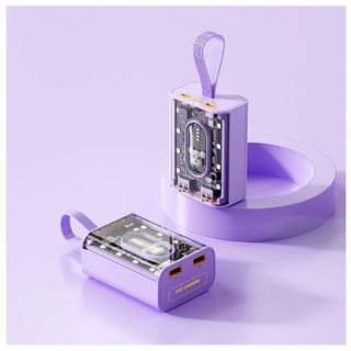 Cục Pin Sạc Dự Phòng Mini Dung Lượng 20000mAH, Có Đèn Nháy, Nhỏ Gọn Kết Hợp 2 Cổng Sạc Mọi Cho Điện Thoại