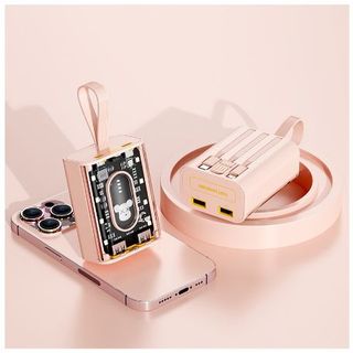 Cục Pin Sạc Dự Phòng Mini Dung Lượng 20000mAH, Có Đèn Nháy, Nhỏ Gọn Kết Hợp 2 Cổng Sạc Mọi Cho Điện Thoại