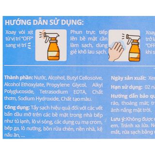 Nước lau bếp cao cấp IZIHOME đa năng 650ml có thể dùng cho bếp từ, gas...