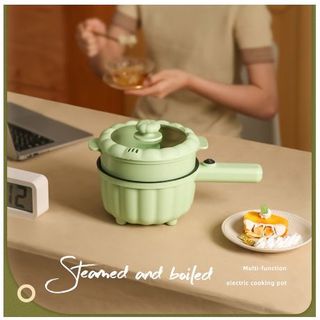 Nồi điện mini đa năng 2 tầng, dung tích 2L, tự động ngắt , nồi lẩu, hấp, chiên, xào bảo hành 12 tháng