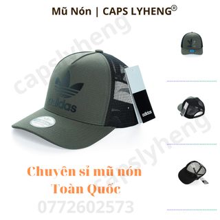 Mũ Lưỡi Trai Sản Xuất Tại Capslyheng Chất Dù Phối Lưới Logo Adi.das Bông Lúa