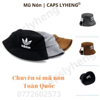 Mũ Nón Bucket Sản Xuất Tại Capslyheng Chất Nhung Tăm Logo Adi.das Thêu 3D