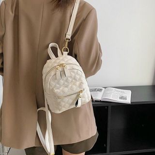 BALO NỮ MINI CAO CẤP DA PU TRÁM CARO THOI HẠT GẠO AS23016 - TRÙM SỈ VN