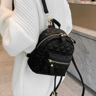 BALO NỮ MINI CAO CẤP DA PU TRÁM CARO THOI HẠT GẠO AS23016 - TRÙM SỈ VN