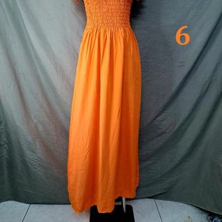 Đầm maxi tay búp lanh thái