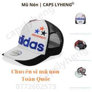 Mũ Lưỡi Trai Sản Xuất Tại Capslyheng Chất Kaki Phối lưới Logo Adi.das Thêu 3D Họa Tiết Basic