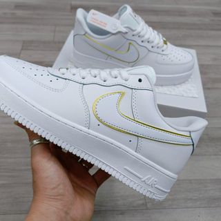 Giày Thể Thao Sneaker AF1 Viền Vàng ( Hàng Chuẩn 1:1 Trung )