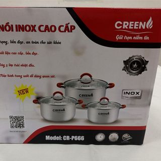 Bộ nồi INOX 3 đáy Creen CR-P666