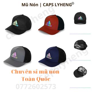 Mũ Lưỡi Trai Sản Xuất Tại Capslyheng Chất Kaki Phối Lưới Logo Adi.das Phản Quang Basic