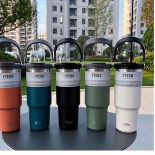 Ly giữ nhiệt inox 304 có quai xách dung tích 900ML cao cấp Tyeso