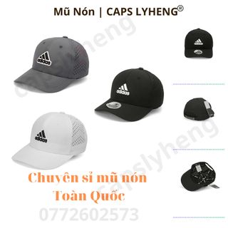 Mũ Lưỡi Trai Sản Xuất Tại Capslyheng Chất Dù Chấm Laser Logo Adi.das 3D Khóa Dán