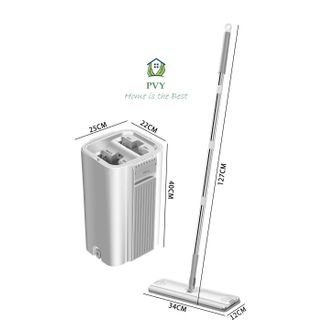 ( HÀNG CAO CẤP ) Bộ lau nhà ,CHỔI lau nhà tự vắt THÔNG MINH tách nước bẩn TM0411 KÈM 2 MIẾNG LAU
