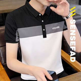 ÁO POLO ĐEN PHỐI XÁM PHỐI TRẮNG