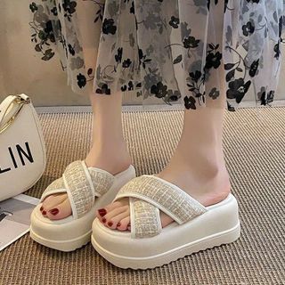 dép nữ quai chéo dạ tweet