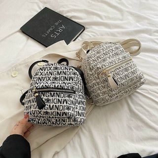 BALO NỮ MINI CAO CẤP VẢI DẠ HỌA TIẾT CHỮ SINH ĐỘNG AS23015 - TRÙM SỈ VN