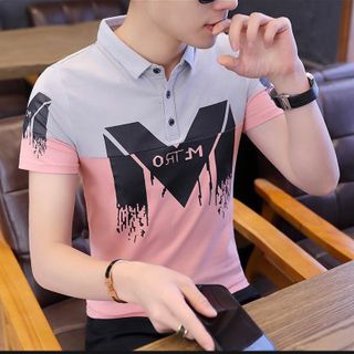 ÁO XÁM PHỐI HỒNG CÓ IN CHỮ M SIÊU TO