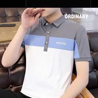 ÁO POLO XÁM PHỐI XANH PHỐI TRẮNG