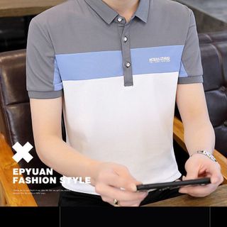 ÁO POLO XÁM PHỐI XANH PHỐI TRẮNG